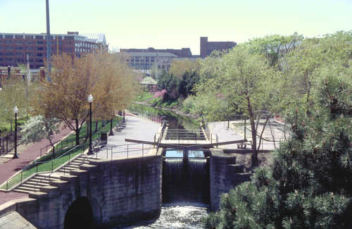 Canal Lock Site in Akron Park on the Ohio & Erie Canalway