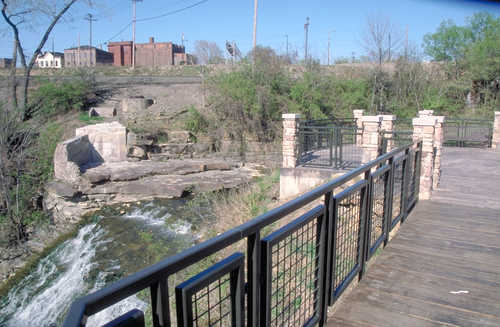 View of Mill Creek Falls from a Bridge