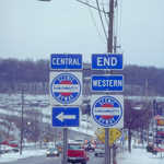 Closeup of Ohio & Erie Canalway Signage