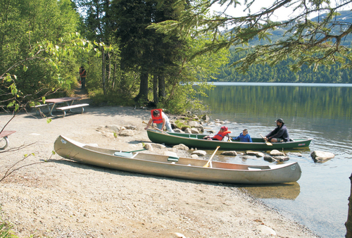 Canoeing on Byers Lake
