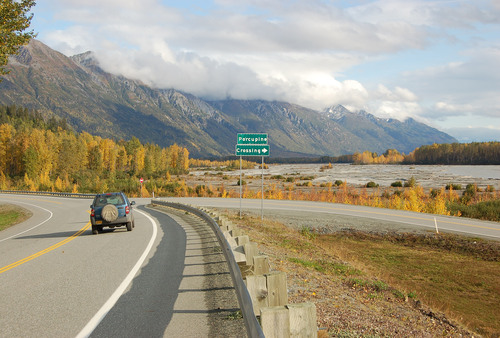 Approaching Porcupine Crossing in Autumn