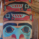 Totem in the Klukwan Village Long House