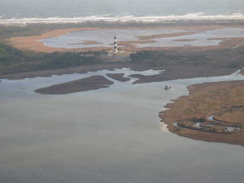 Bodie Island Light Station and Visitor Center in the Cape Hatteras National Seashore