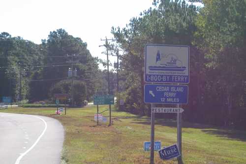 Directional Signs Outside the Village of Sea Level