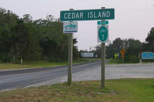Signage at Cedar Island