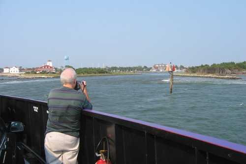 Taking Photos from the Cedar Island Ferry