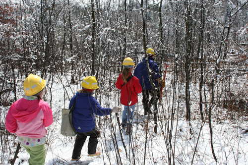 Girl Scouts at the Gunflint Green Up