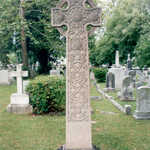 Intricate Stonework Cross  in Zion Episcopal Church cemetery.