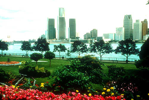 The Detroit Skyline and the Detroit River