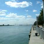 Detroit River and Bridge