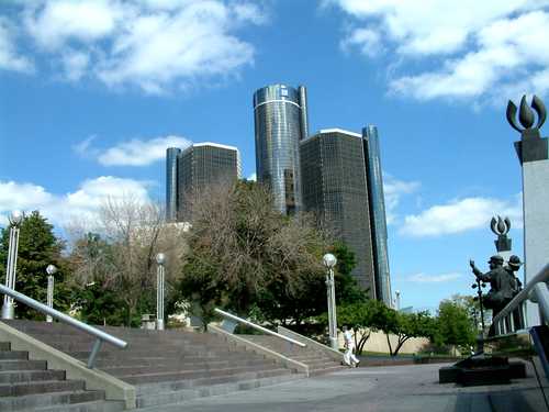 General Motors Global Headquarters from Hart Plaza