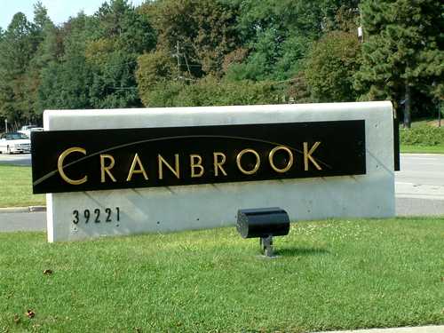 Cranbrook Entrance Sign
