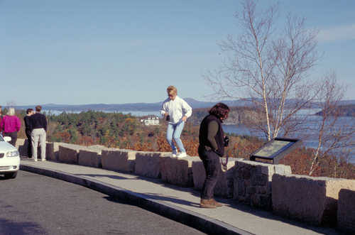 Visitors at an Acadia Byway Overlook