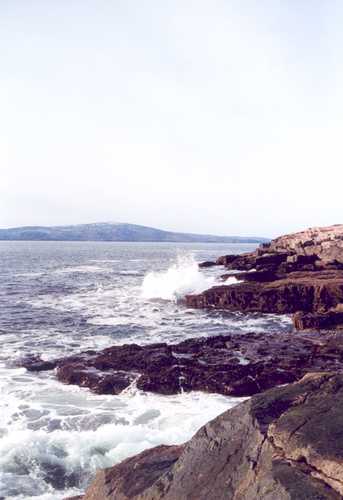 View of Mount Desert Island from Schoodic Point