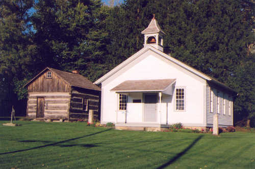 Log Cabin and School House