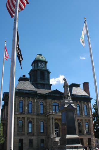 Flags on Courthouse Square
