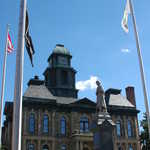 Flags on Courthouse Square