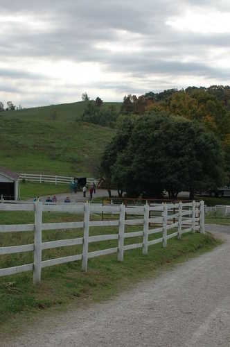 White Fence and Hilly Farmland