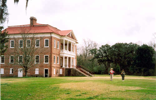 Visitors explore the grounds of Drayton Hall