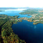 Rangeley Village, Haley Pond, Rangeley Lake, and Maneskootuk Island