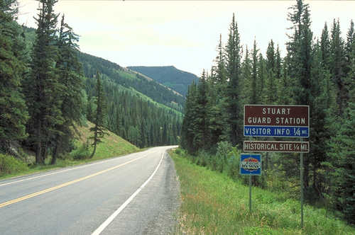 Byway Signs at Stuart Guard Station along The Energy Loop