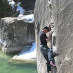 Climbing "The Angler" in Joes Valley