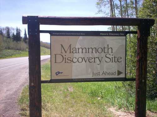 Mammoth Discovery Site Sign