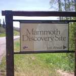 Mammoth Discovery Site Sign