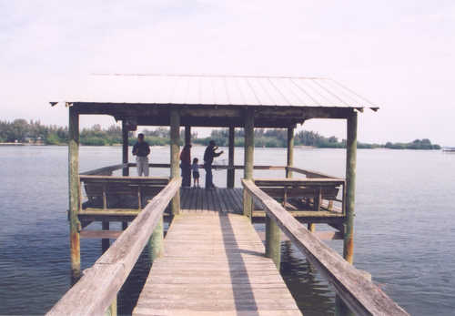 Covered Pier on Indian River Lagoon