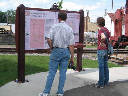 Byway Features Sign at Rosebud Visitor Center