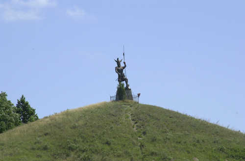 Viking Warrior atop Pyramid Hill