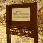 Riverside Trailhead Sign at Spring Hollow Campground