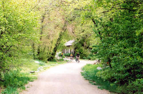 Bicyclists at the Stokes Nature Center