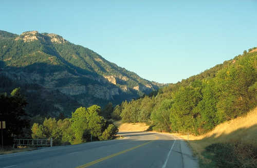 Logan Canyon Scenic Byway in Early Morning Light