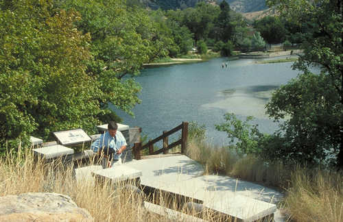 Travelers and Lake View at Second Dam