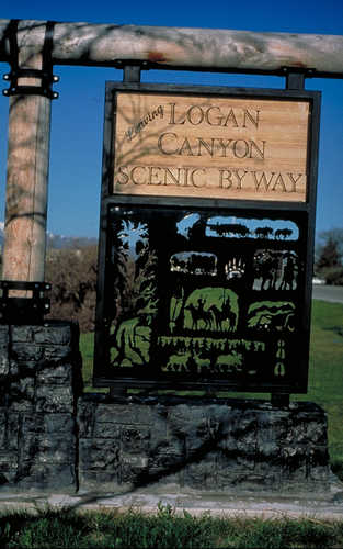 Logan Canyon Scenic Byway Entrance Sign