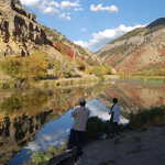 Fall Fishermen on Logan Canyon Scenic Byway