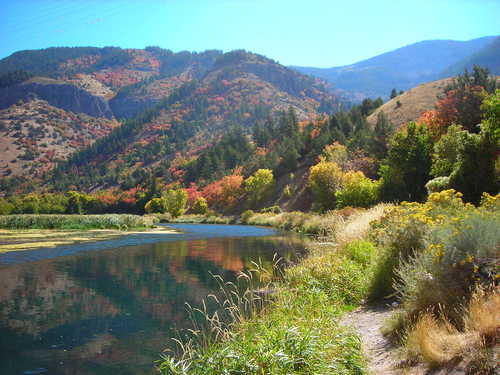 Fall Color at Third Dam on Logan Canyon Scenic Byway