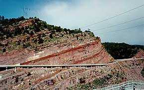 View of Highway 91 from Flaming Gorge Dam