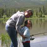 Mother and Daughter Fishing in Flaming Gorge Country