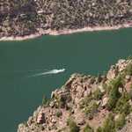 A White Wake in Flaming Gorge