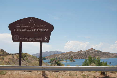 Sign at Steinaker Reservoir Overlook