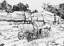 Pioneer Wagon on Hole-in-the-Rock Trail