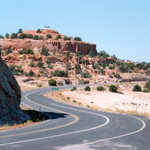 Scenic Byway 12 Curves Past Rock Outcroppings.