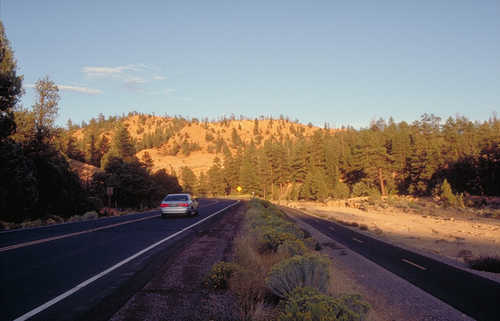 Approaching Red Canyon at Sunset