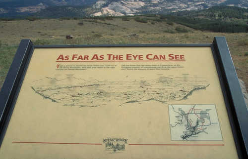 "As Far As The Eye Can See" Sign on Scenic Byway 12