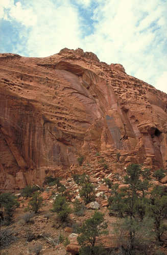 Multicolored Cliff Walls in Long Canyon