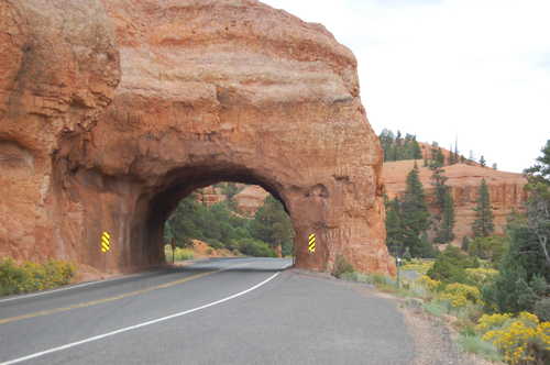 Man-Made Tunnel through Red Canyon