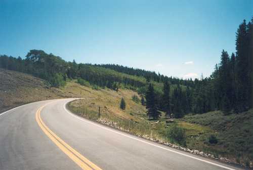 Curving Road on the Way to Panguitch