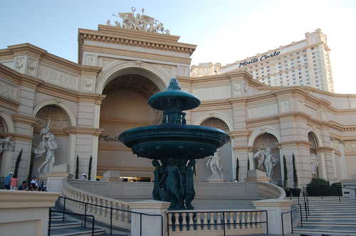 Fountain and Statues at Monte Carlo Resort